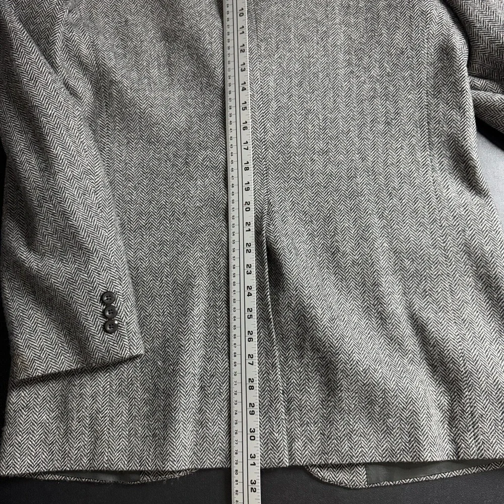 Kuppenheimer Blazer‎ Sport Coat 42L Mens Gray Herringbone Tweed